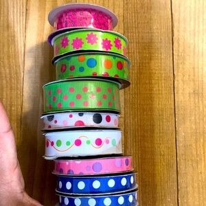9 rolls mixed ribbon new